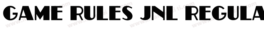 Game Rules JNL Regular字体转换